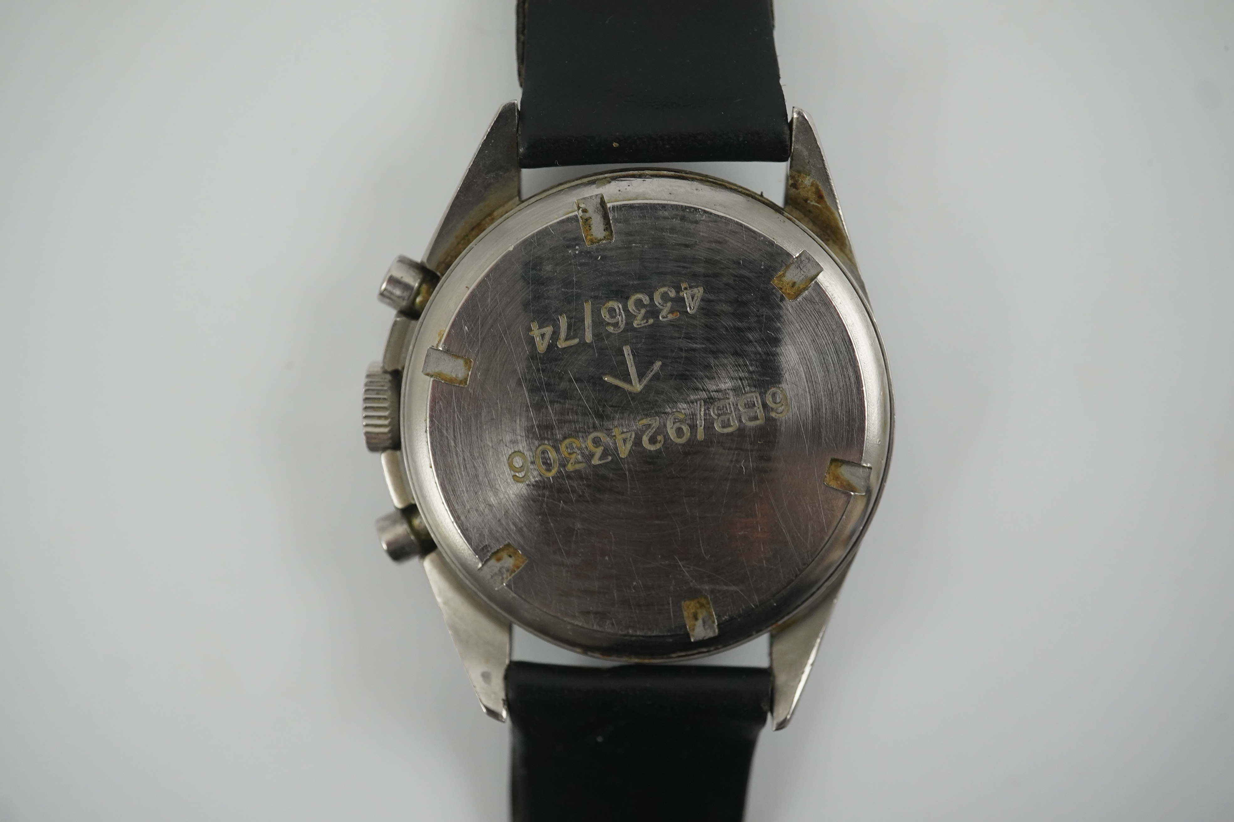 A gentleman's early 1970's stainless steel Cabot Watch Company military manual wind wrist watch